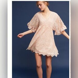 Anthropologie Akemi + Kin Brooke eyelet Swing Dress. Size 8